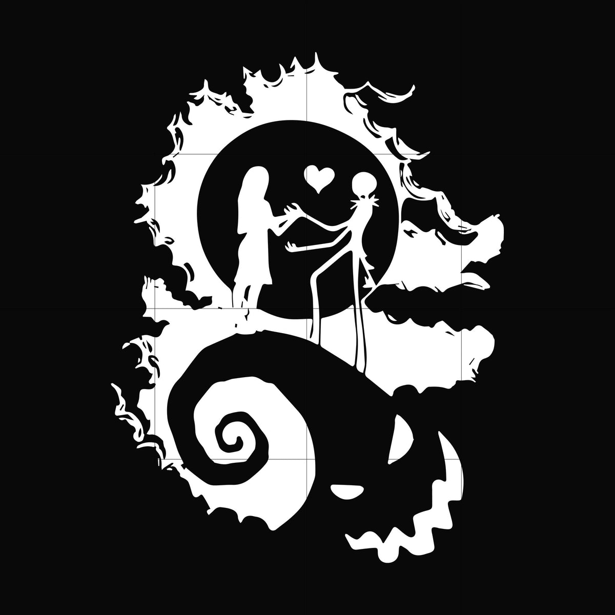 Jack and Sally svg, png, dxf, eps digital file NCRM0132