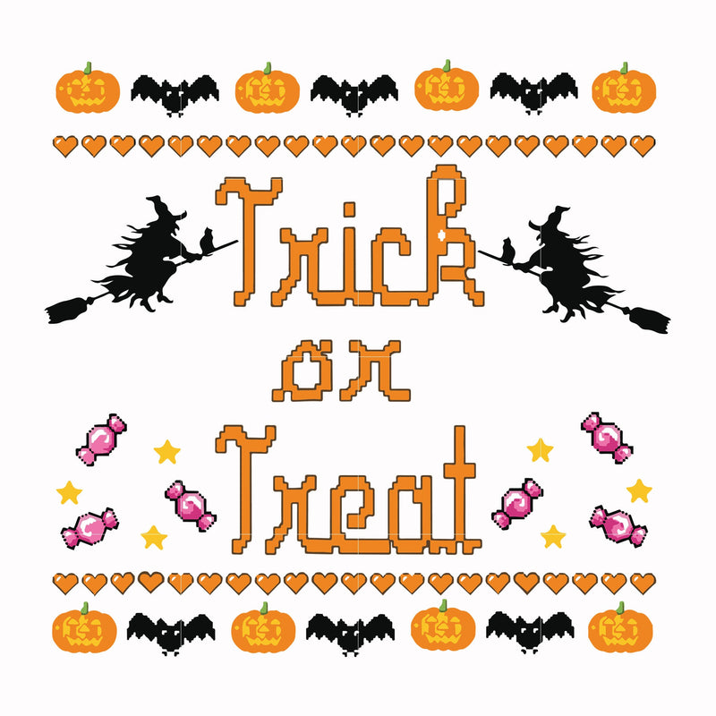 Trick or treat Witch svg, halloween svg png, dxf, eps digital file HWL17072033