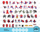 Spider-Man BIG BUNDLE 500 files + alphabet, Spiderman SVG cut files for Cricut / Silhouette, Superhero Spider-man PNG