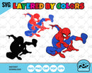 Spider-Man 100 cliparts bundle + alphabet, Spiderman SVG cut files for Cricut / Silhouette, Superhero Spider-man PNG
