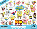 Spongebob Squarepants BIG BUNDLE 500 files, SpongeBob svg cut files for Cricut / Silhouette, Spongebob png