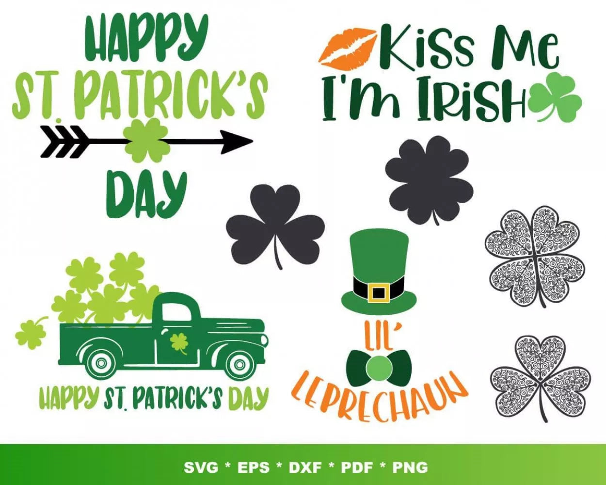 St Patricks Day Svg Files for Cricut and Silhouette - Clipart Images