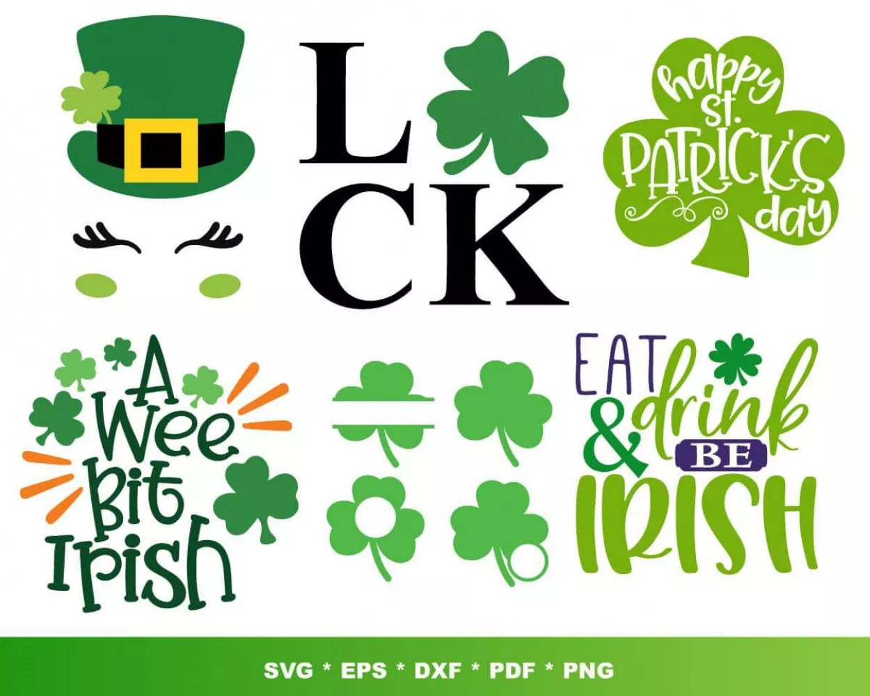 St Patricks Day Svg Files for Cricut and Silhouette - Clipart Images