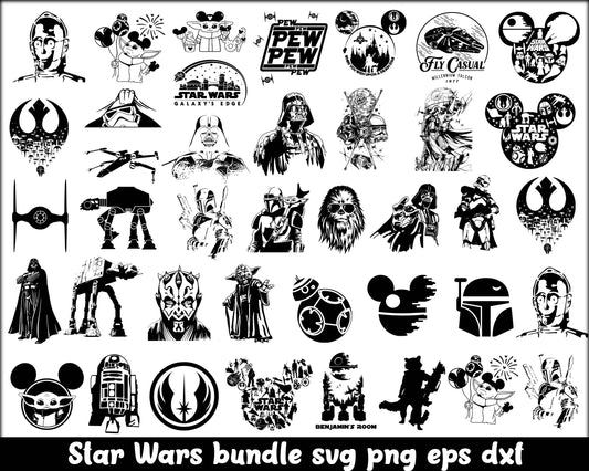 2023 Star Wars Svg, Star Wars Svg, Star Wars Characters svg png eps dxf, Back and white svg, Disney svg