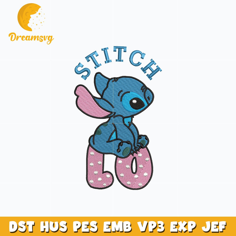 Stitch disney love embroidery design