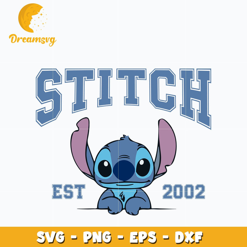 Stitch est 2002 svg, instant download