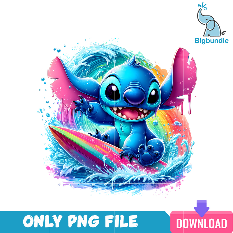 Stitch Surfing PNG