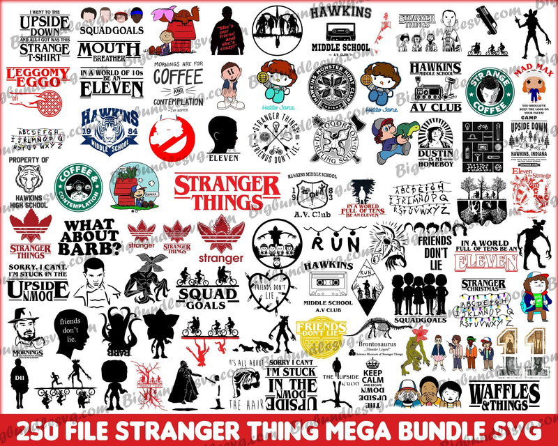 Stranger Things SVG Bundle, Stranger Things PNG Bundle