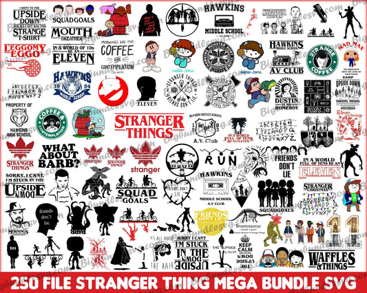 245 Stranger Things SVG Bundle, Stranger Things PNG Bundle, Stranger Things Bundle, Stranger Things Cut Files, Stranger Things Prints