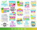 Summer Svg Files for Cricut and Silhouette - Summer Clipart Images