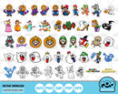 Super Mario Halloween clipart bundle, SVG cut files for Cricut / Silhouette, Mario Halloween png