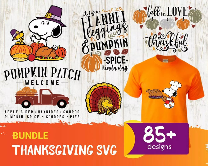 Thanksgiving Clipart Bundle, Thanksgiving Svg for Cricut, Thanksgiving Silhouette Vector Cut Files