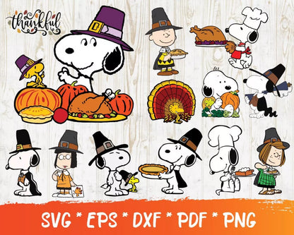 Thanksgiving Clipart Bundle, Thanksgiving Svg for Cricut, Thanksgiving Silhouette Vector Cut Files