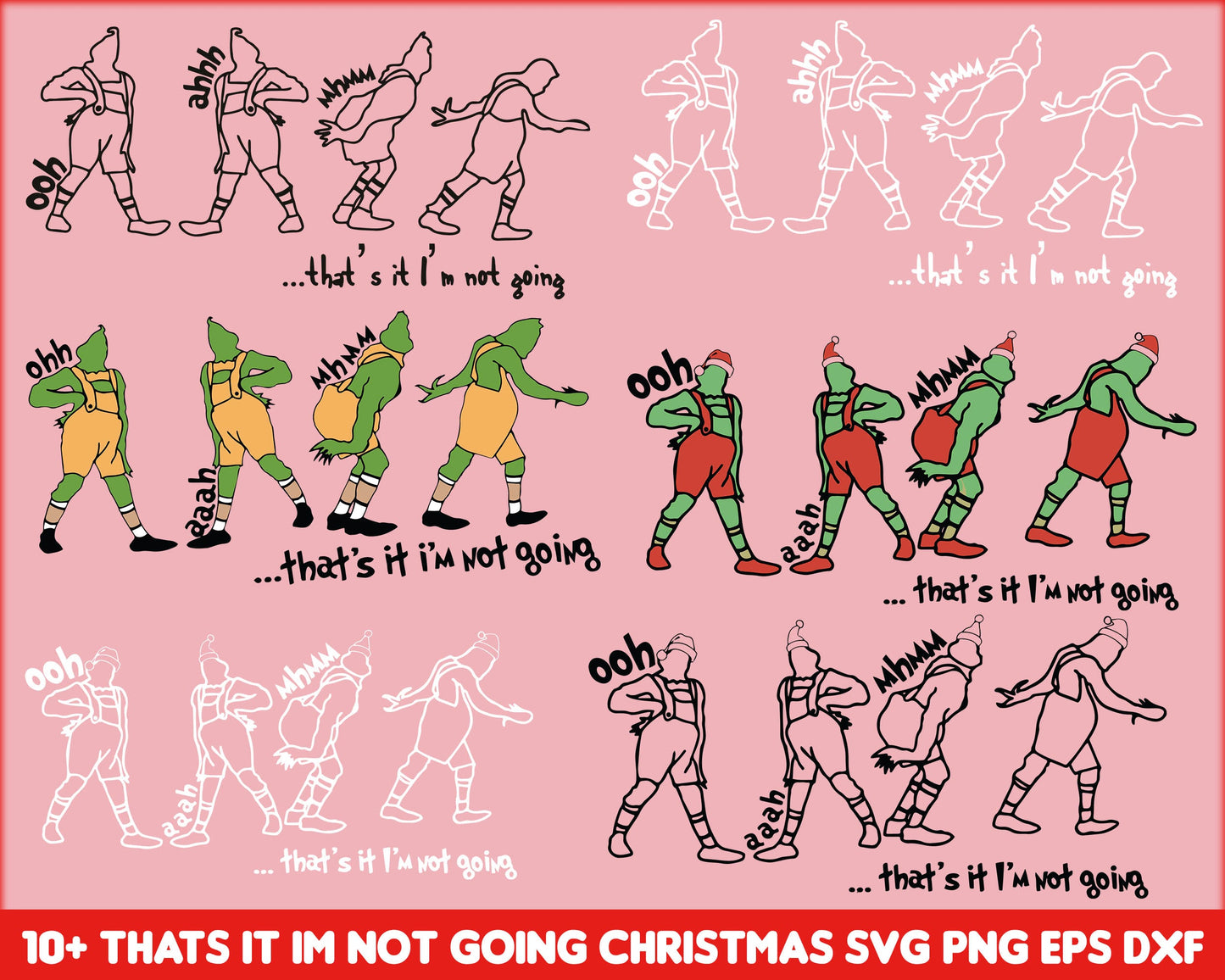Version 3.0 - Ultimate Grinch Bundle SVG, Combo Grinch SVG, Grinch Cutting Image, Christmas Grinch svg png eps dxf jpg