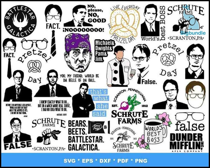 The Office TV Show SVG Bundle 1000+ file tv show svg new bundle