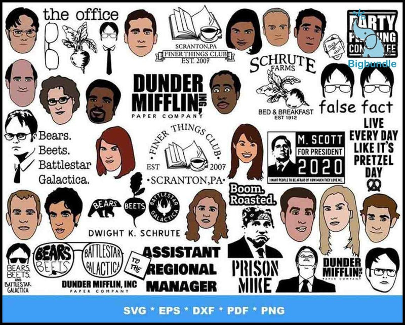 The Office TV Show SVG Bundle 1000+ file tv show svg new bundle