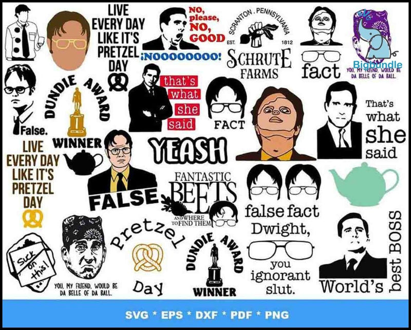 The Office TV Show SVG Bundle 1000+ file tv show svg new bundle