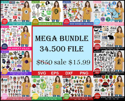 Ultimate Giga Bundle svg, Mega bundle svg, 50.000 unique designs almost everything included