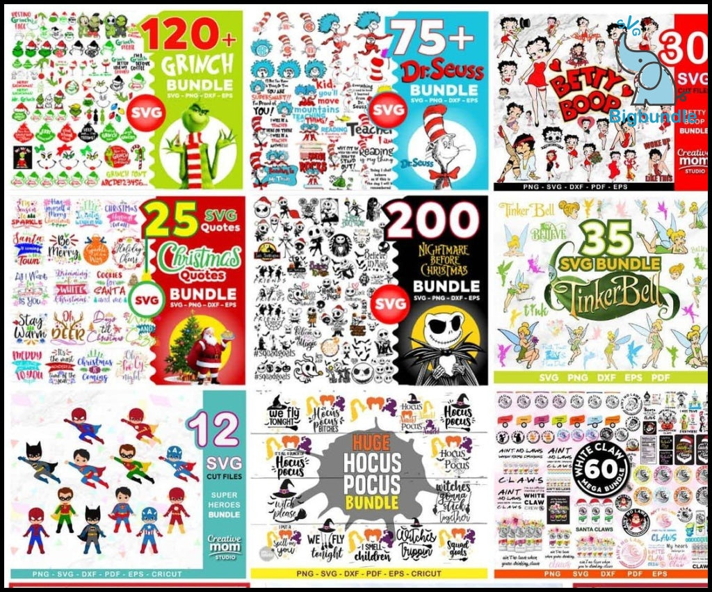 Ultimate Giga Bundle svg, Mega bundle svg, 50.000 unique designs almost everything included