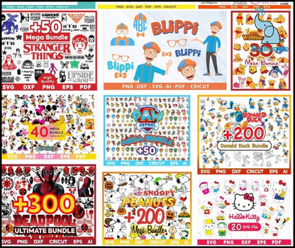 Ultimate Giga Bundle svg, Mega bundle svg, 50.000 unique designs almost everything included