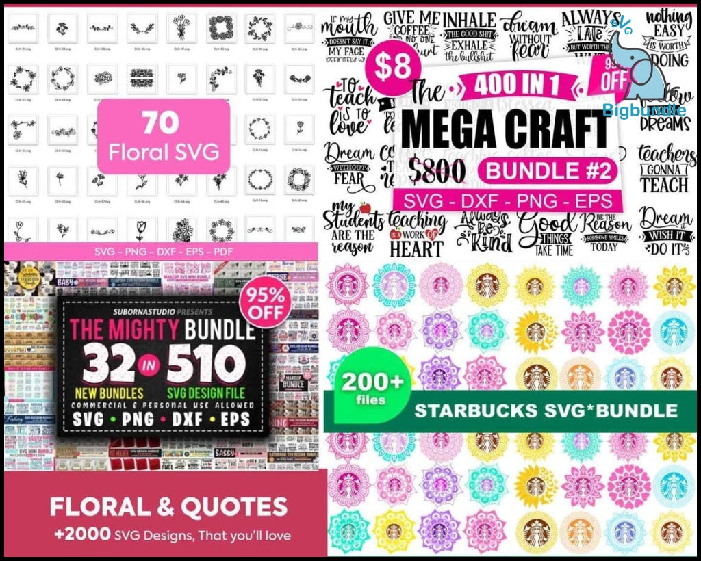 Ultimate Giga Bundle svg, Mega bundle svg, 50.000 unique designs almost everything included