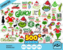 The Grinch 500+ cliparts bundle, Grinch Christmas SVG cut files for Cricut / Silhouette, Christmas cliparts, instant download