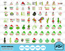 The Grinch 200 cliparts bundle, Grinch Christmas svg cut files for Cricut / Silhouette, Grinch Christmas png
