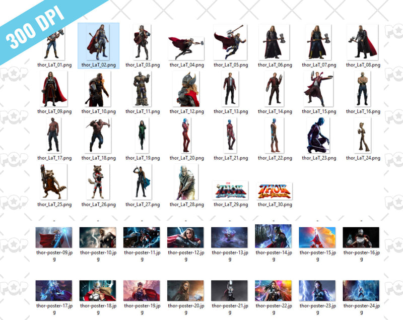 Thor Love and Thunder cliparts PNG, png cut files for Cricut / Silhouette, Thor sublimation designs