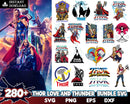 Thor Love and Thunder clipart set, SVG cut files for Cricut / Silhouette, Marvel SVG, Designs for sublimation