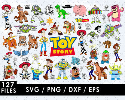 Toy Story Clipart Bundle, Buzz Lightyear SVG, Woody SVG, Toy Story Cricut Files, Toy Story Silhouette Vector Cut Files