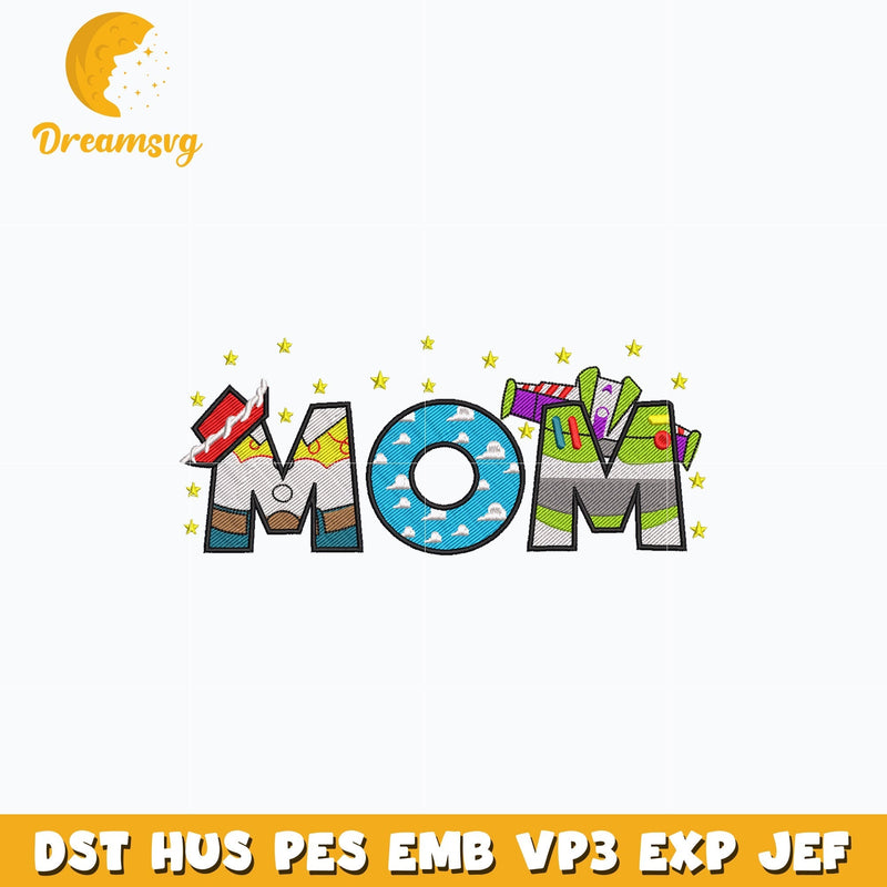 Toy story cartoon mom embroidery design