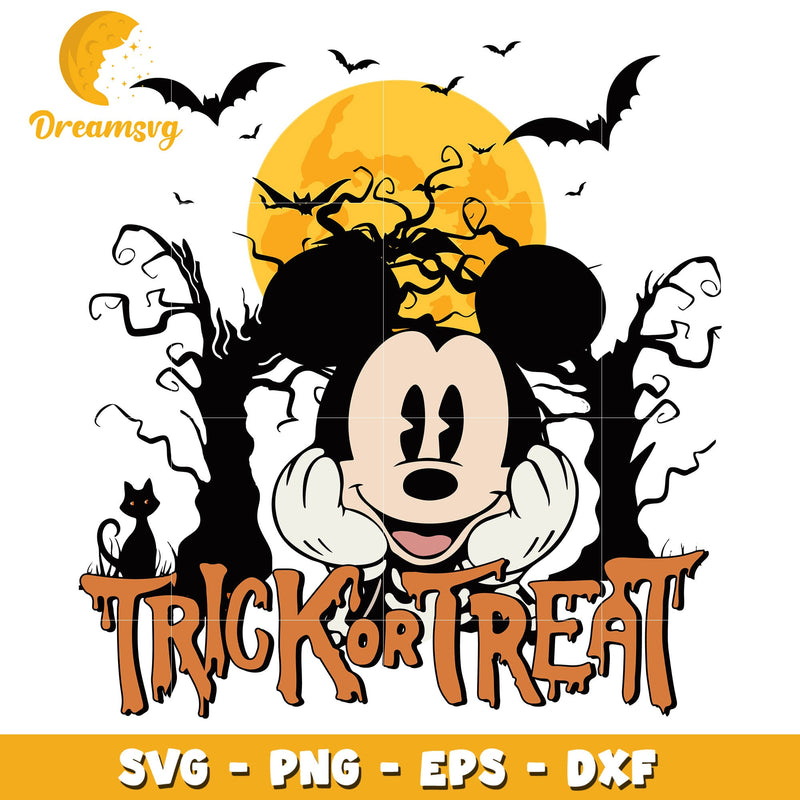 Mickey mouse Trick or Treat Halloween svg