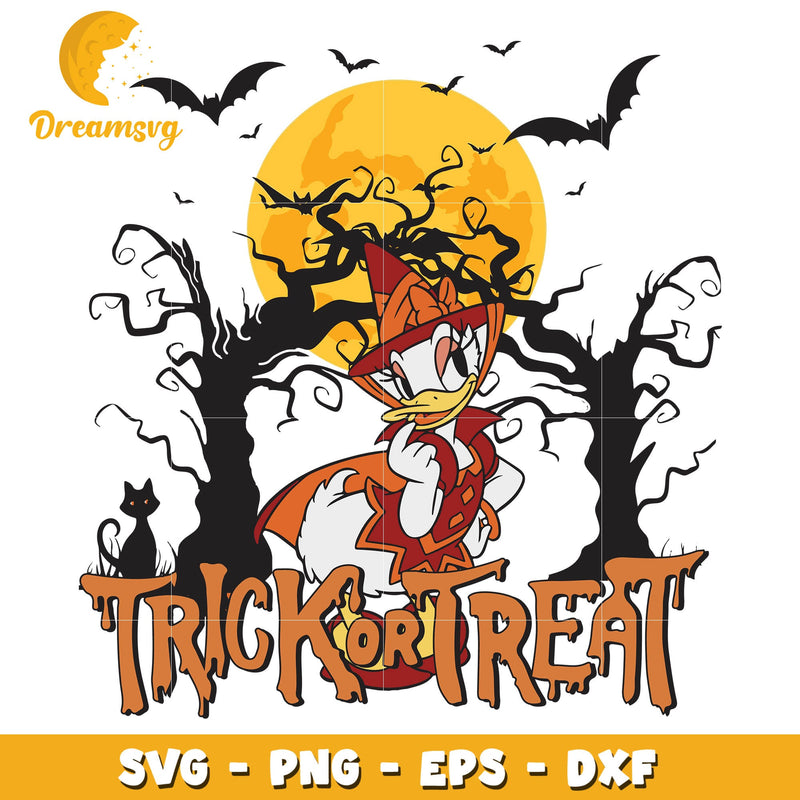 Daisy duck Trick or Treat Halloween svg