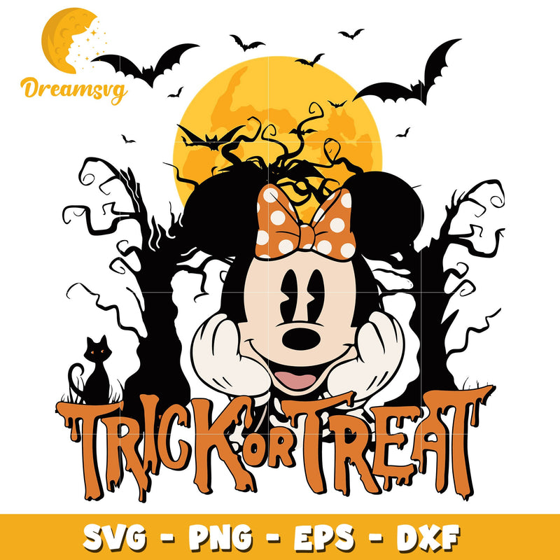 Minnie mouse Trick or Treat Halloween svg