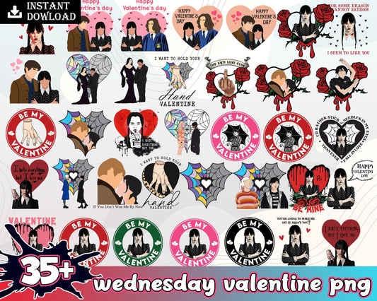 35+ Valentine Wed Addams PNG Bundle, Valentine Movies Png, Valentine Wednes Png, Nevermore Academy Png