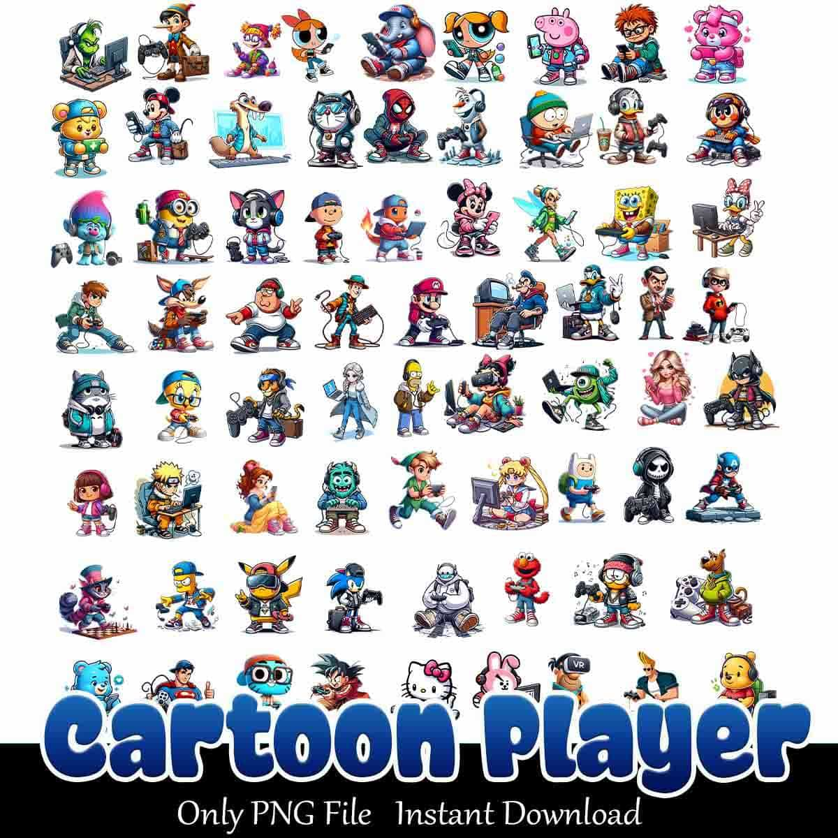 Cartoon Player PNG, Funny Cartoon PNG, Cartoon Player PNG Designs