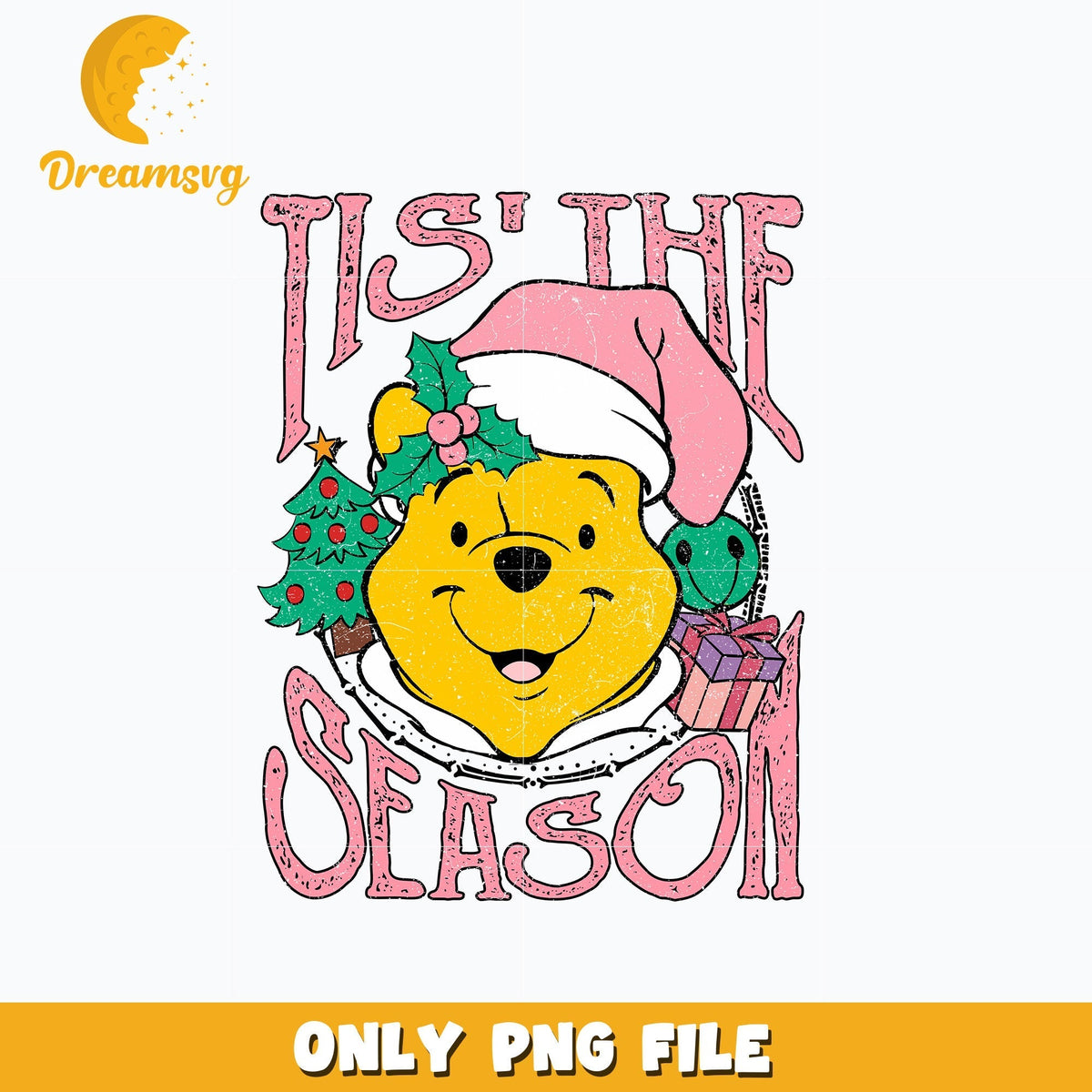 Pooh tis the season christmas png