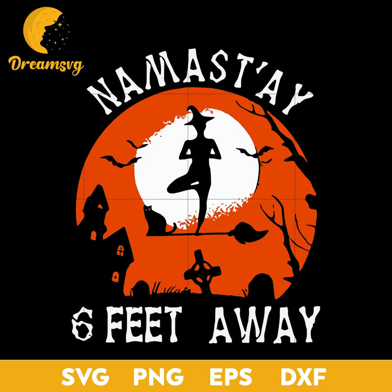 Yoga namastay witch svg, Halloween svg, png, dxf, eps digital file.