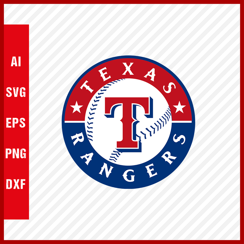 Texas Rangers Logo MLB Svg Cut Files Baseball Clipart