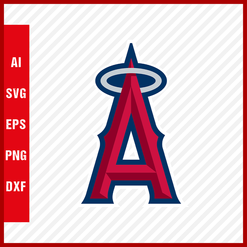 Los Angeles Angels Logo MLB Svg Cut Files Baseball Clipart