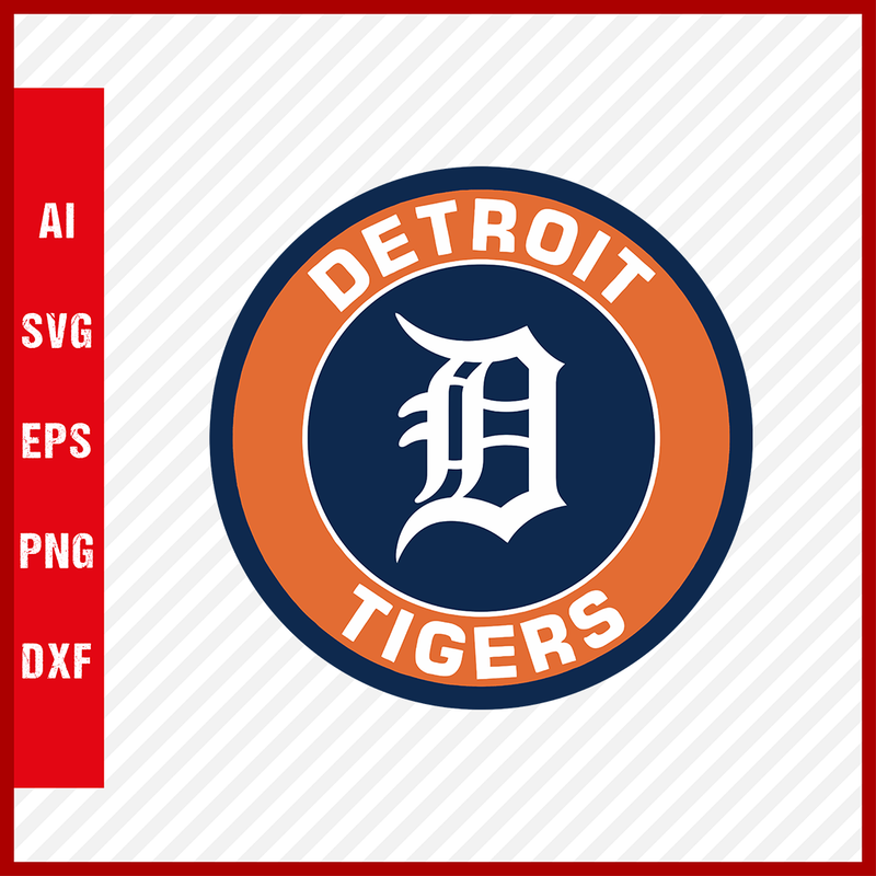 Detroit Tigers Logo MLB Svg Cut Files Baseball Clipart