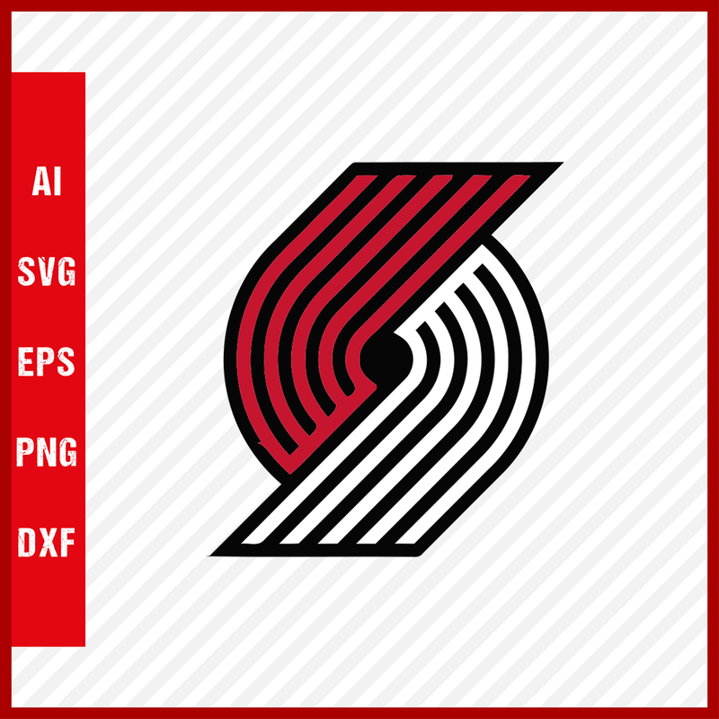 NBA Portland Trail Blazers Logo Svg Cut Files Basketball Clipart