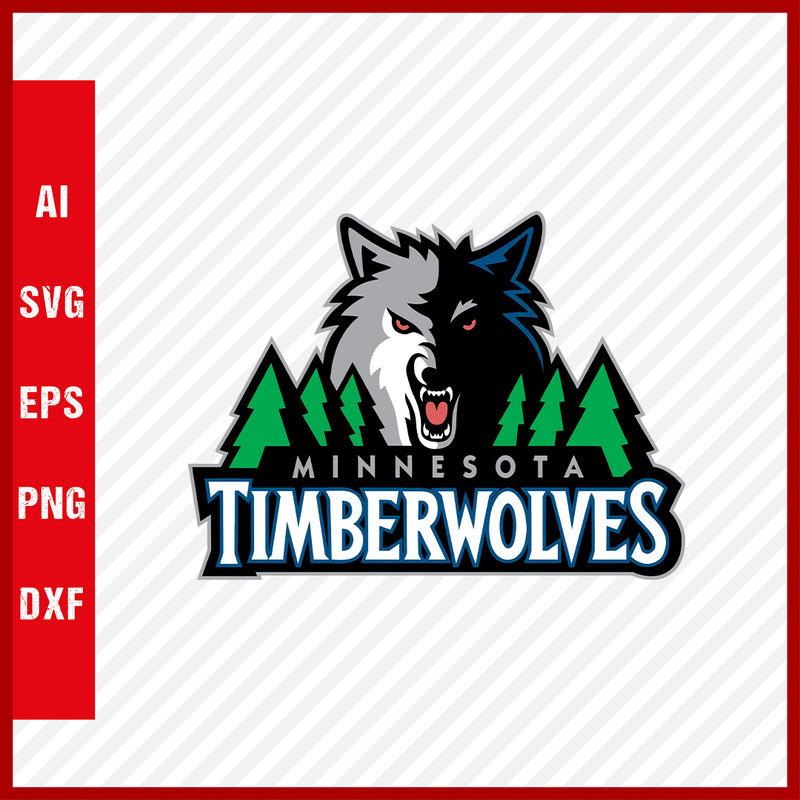 NBA Minnesota Timberwolves Logo Svg Cut Files Basketball Clipart