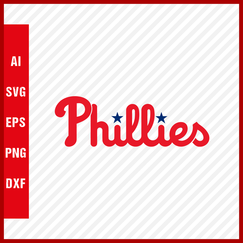 Philadelphia Phillies Logo MLB Svg Cut Files Baseball Clipart