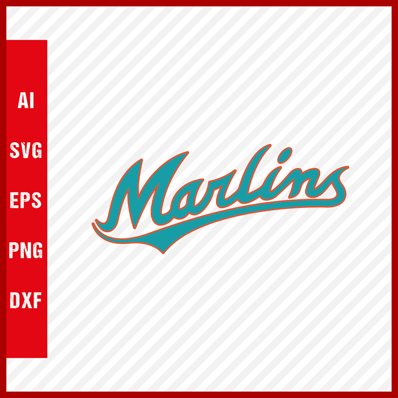 Miami Marlins Logo Mlb Svg Cut Files Baseball Clipart