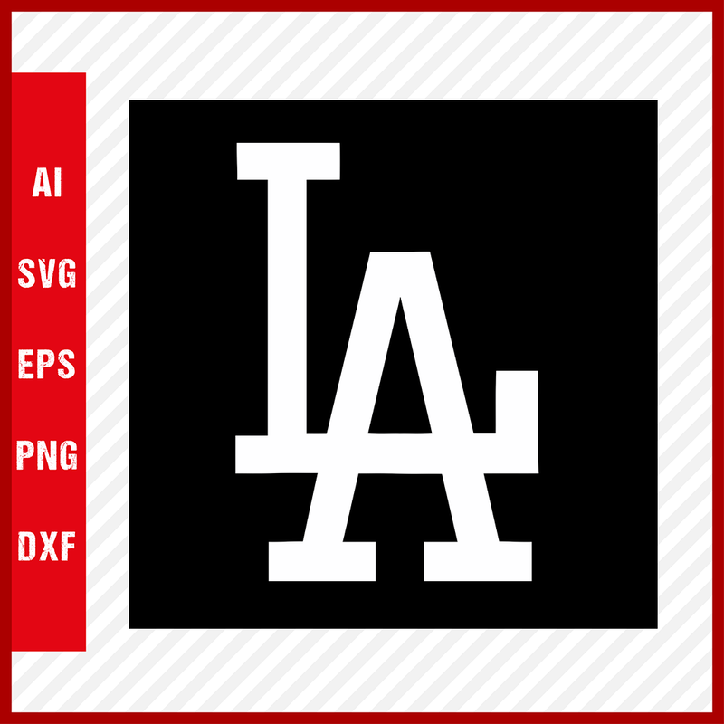 Los Angeles Dodgers Logo MLB Svg Cut Files Baseball Clipart