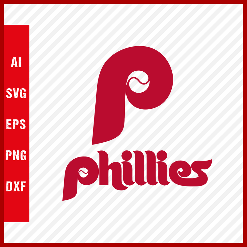 Philadelphia Phillies Logo MLB Svg Cut Files Baseball Clipart