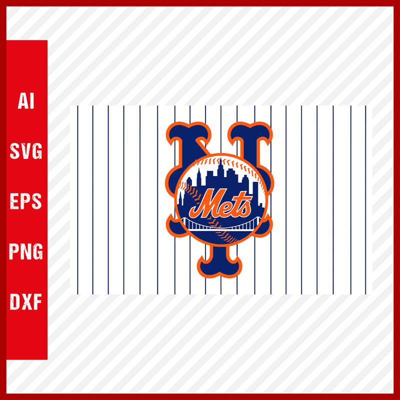 New York Mets Logo MLB Svg Cut Files Baseball Clipart