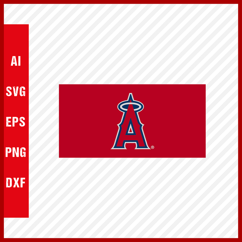 Angeles Angels Logo MLB Svg Cut Files Baseball Clipart