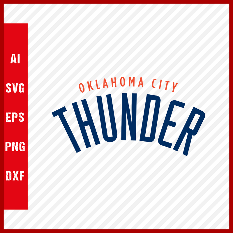NBA Oklahoma City Thunder Logo Svg Cut Files Basketball Clipart